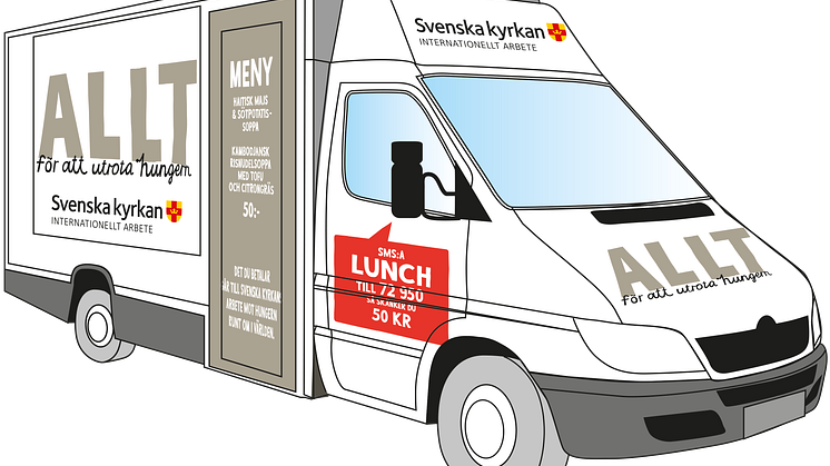 Svenska kyrkans Food truck-turné kommer till Stortorget i Malmö idag klockan 11-14