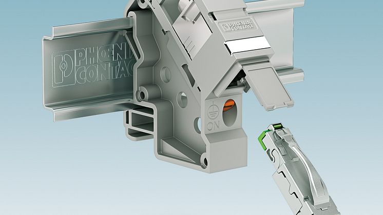 DIN rail adapters for compact data transmission