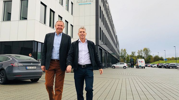 Runar Moss og Bård-Espen Hansen tar Elscoop til Kjellstad Næringspark og skal tredoble salgstallene på fire år.