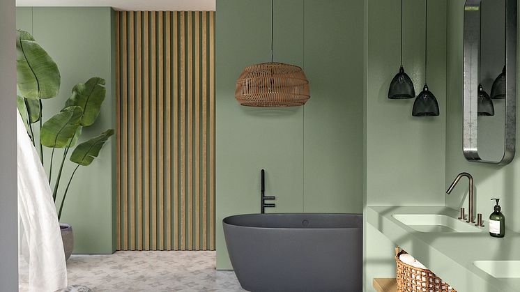 Silestone Bathroom - Posidonia Green