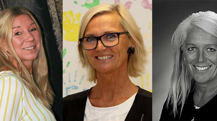 Bildtext från vänster till höger; Carina Ljung, Catarina Möllberg och Marika Andersson.