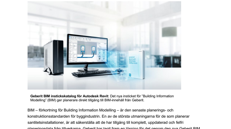 Geberit lanserar ny BIM instickskatalog