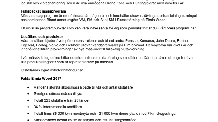 Utställare från fem kontinenter på hela världens skogsmässa