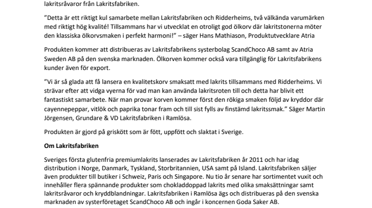 Pressmeddelande Lakritsölkorv i samarbete med ridderheims.pdf