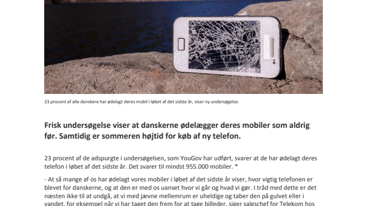 Danskere ødelægger 955.000 mobiler hvert år
