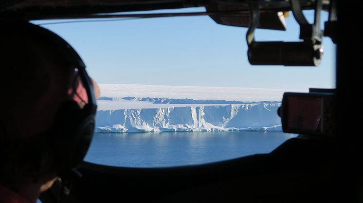 The edge of the Brunt Ice Shelf (Credit: Jan De Rydt)