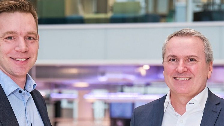 Runar Leite, vd för Azets Insight i Norge och ﻿Ole Øyen, konsernchef Karabingruppen.