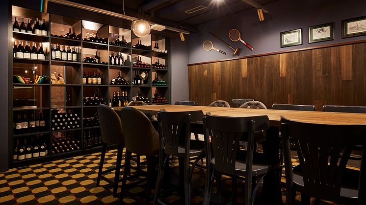 Wine bar at Spedition Hotel, Thun, Switzerland - hotel design by Stylt
