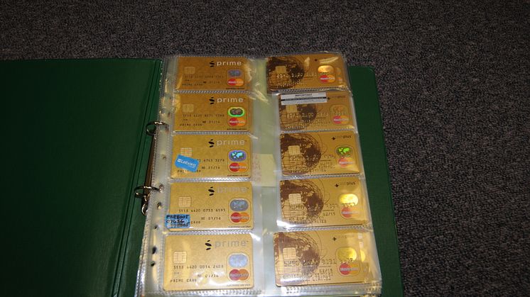 Credit cards with associated sim cards seized from John Farrell's house