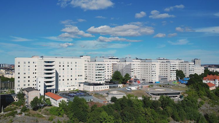 Södersjukhuset från ovan. Fotograf: Clas Fröhling