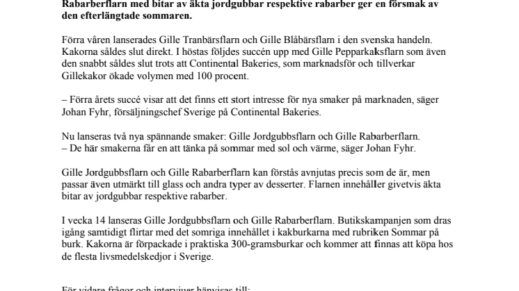 Sommarsmaker på nya Gilleflarn
