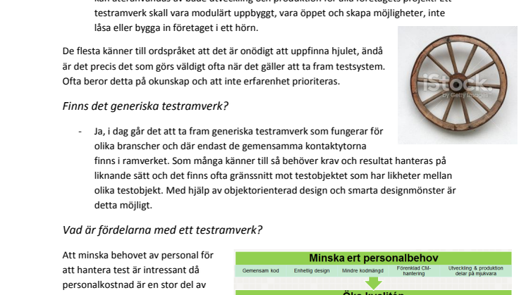 Testramverk - Ger kortare utvecklingstid samt bättre kvalité!