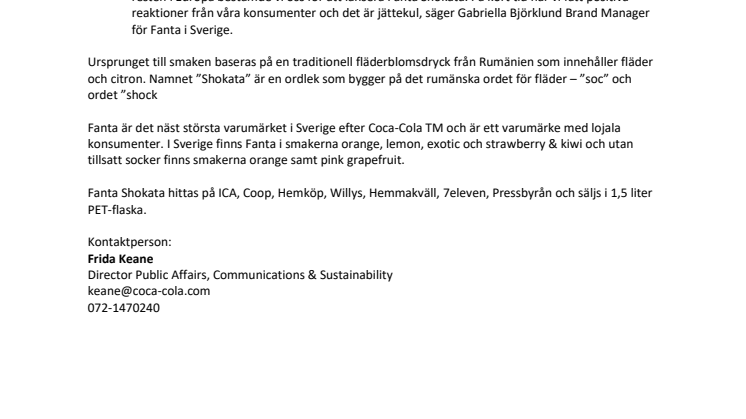 Fanta® Shokata är här för att stanna
