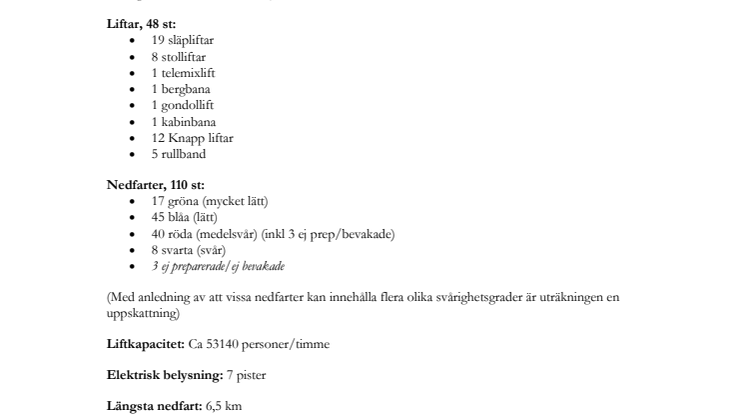 Fakta Åre
