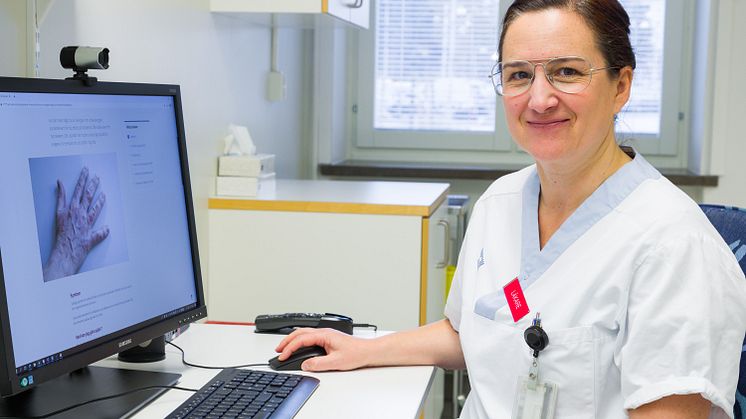 Med hjälp av en ny app kan Västerbottningar få rådgivning om sina hudbesvär, säger överläkare Virginia Zazo.