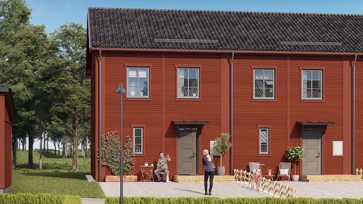 Brf Karusellen - 3D-bild av framsidan