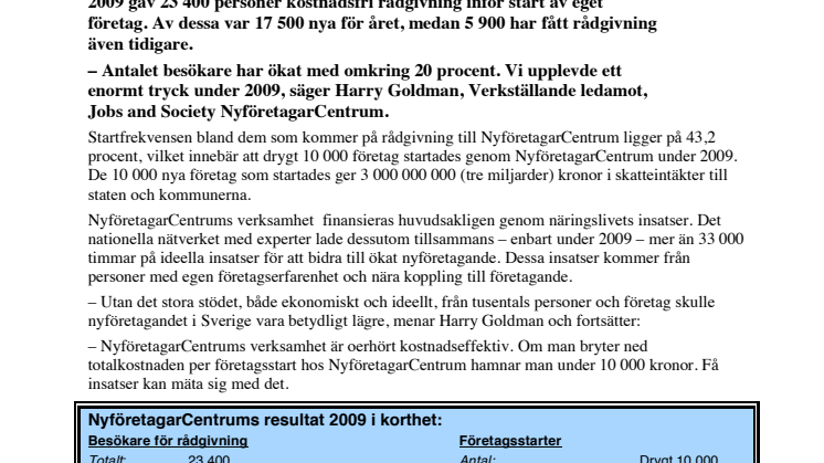 Fler än någonsin startar företag  genom NyföretagarCentrum