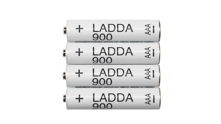 LADDA genopladeligt batteri AAA 42.-/4 stk. (Virker bl.a. til GODAFTON)
