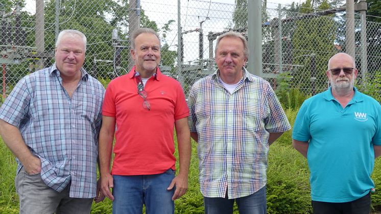 40 Jahre im Einsatz für eine sichere Stromversorgung: Frank Diestelhorst, Wolfgang Welscher, Andreas Danielmeier und Jörg Hohnemeyer von Westfalen Weser