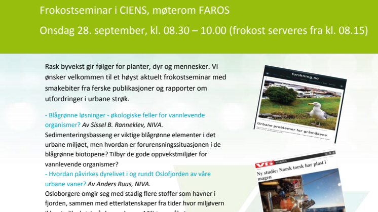 Urbane (miljø)utfordringer