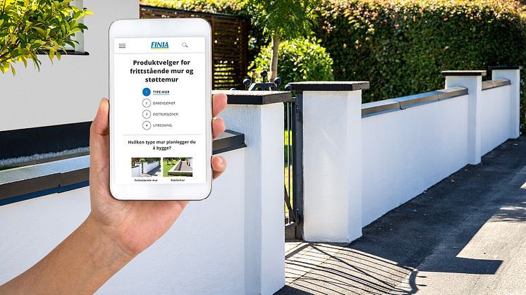 ​Finja Betong lanserer nytt digitalt verktøy for beregning av materiale til hagemur