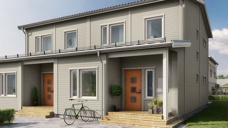 Brf Bullerbyn - 3D-bild av framsidan 