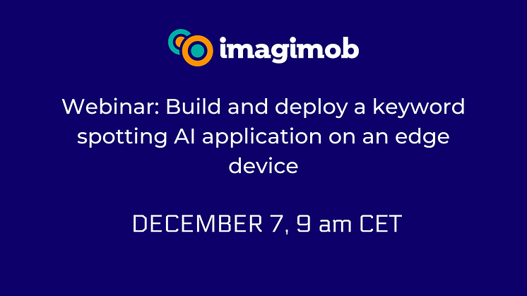 We will demonstrate how easy it is to develop a keyword-spotter (audio) AI application based on a microphone and Imagimob AI. We will build an audio application, deploy and live test it on an ST SensorTile.box.