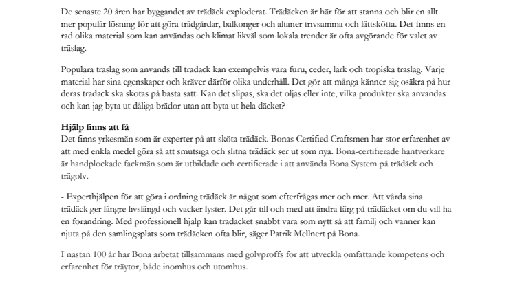Trädäcket blir tipp topp med experthjälp