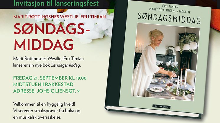 Invitasjon til lanseringsfest: Søndagsmiddag