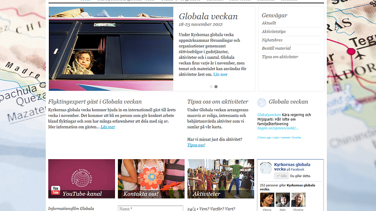 Ny webb för Globala veckan