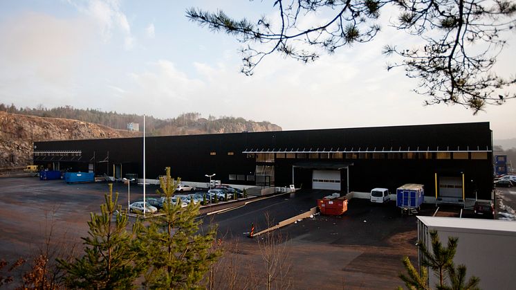Mölnlycke Logistikpark fasad