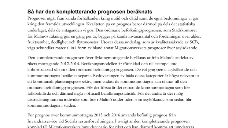 Kompletterande bakgrund