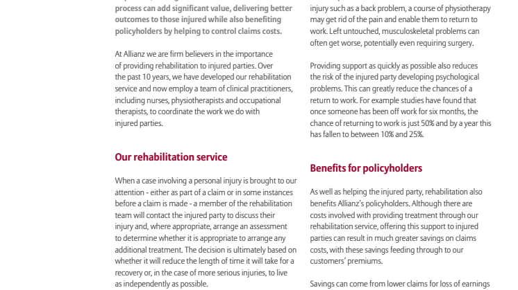 Property & Casualty Newsletter - Rehabilitation in Action Part 6