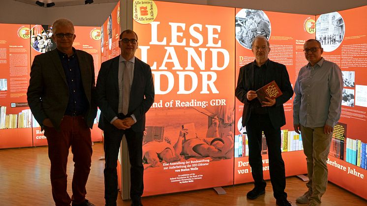 Initiatoren der Ausstellung Leseland DDR im Stadtgeschichtlichen Museum Leipzig