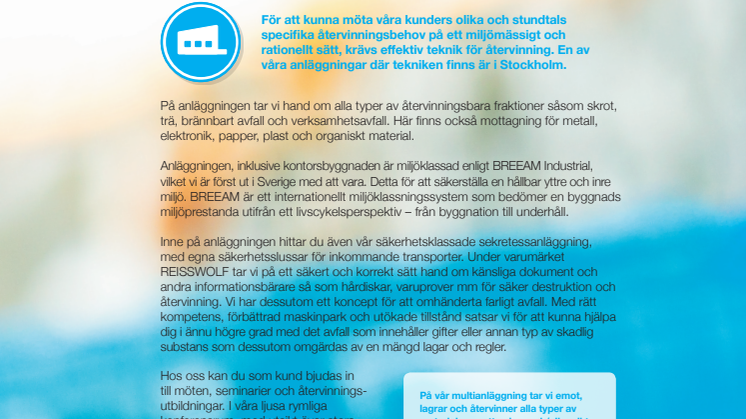Whitepaper om vår anläggning Stockholm Nord