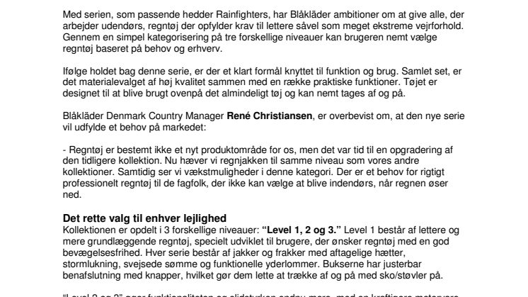 RAINFIGHTERS - NY SERIE AF REGNTØJ LØFTER FUNKTION OG SYNLIGHED TIL TRE FORSKELLIGE NIVEAUER!