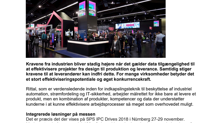 Rittal møder branchens effektiviseringsbehov