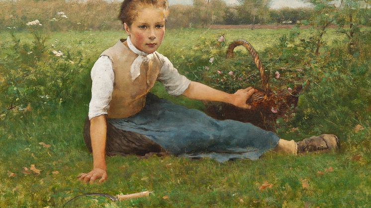 Hugo Salmson, Picking Flowers, 1882. Photo: Erik Cornelius/Nationalmuseum. 