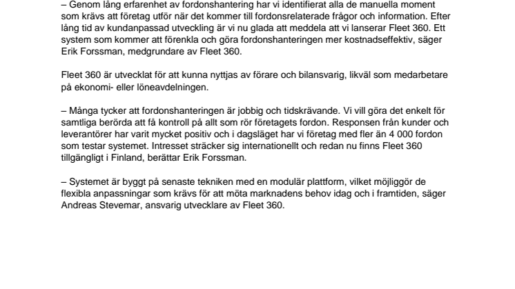 Nu förenklas företags fordonshantering