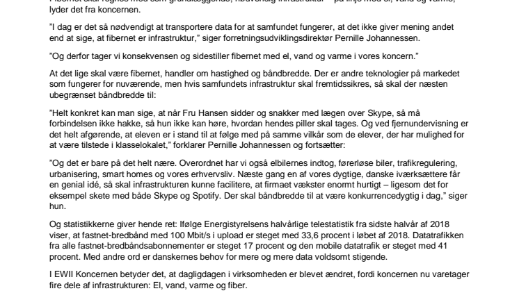 EWII: Fiber er infrastruktur på linje med el, vand og varme 