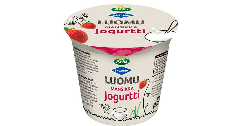 Arla Ingman Luomu mansikkajogurtti 150 g