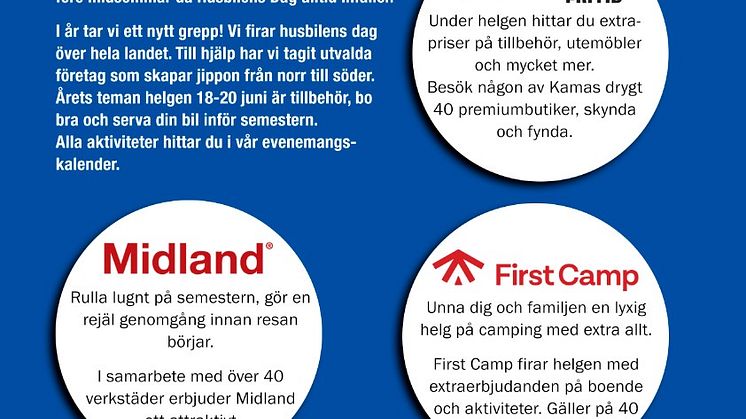 Husbilens dag arrangeras årligen den 19 juni.