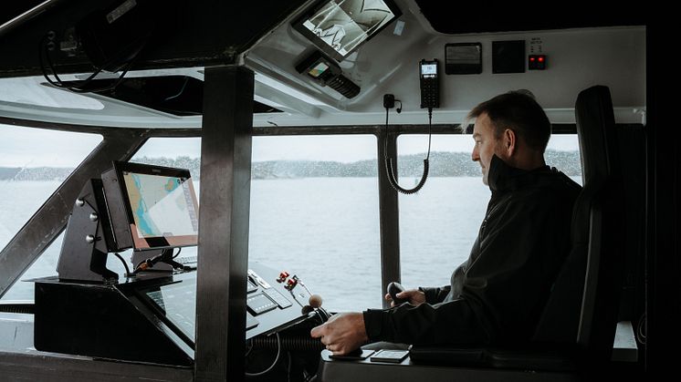 Candela P-12 taking off outside Stockholm's port