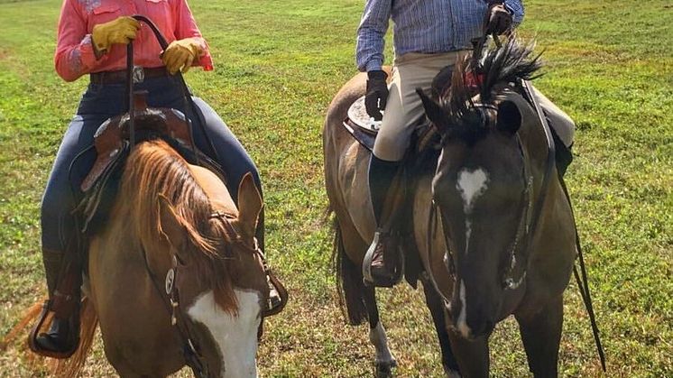 Antonia Ax:son Johnson och Jana Wannius i Wellington, FL