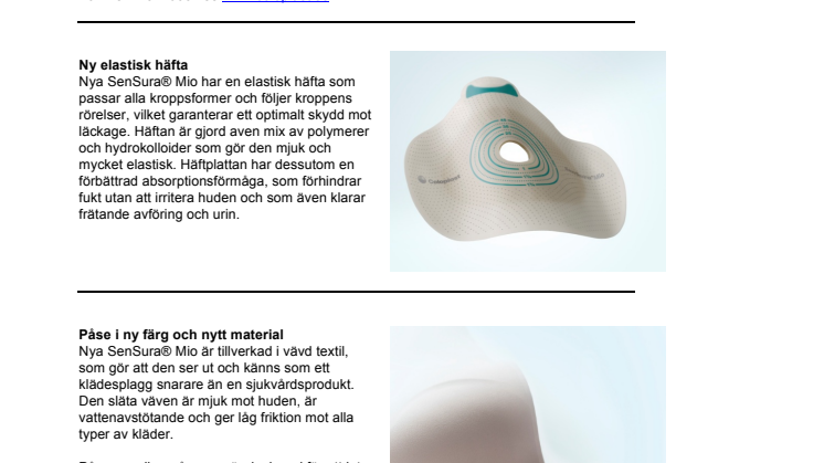 FAKTABLAD - Nya SenSura® Mio 