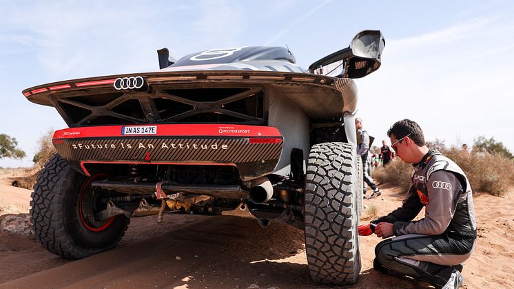 Audi RS Q e-tron  og Emil Bergkvist - Rallye du Maroc 2023