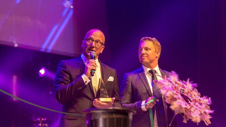 Årets Energipris vid Näringslivsgalan. Fotograf: Sofia Andersson, M&F Foto.