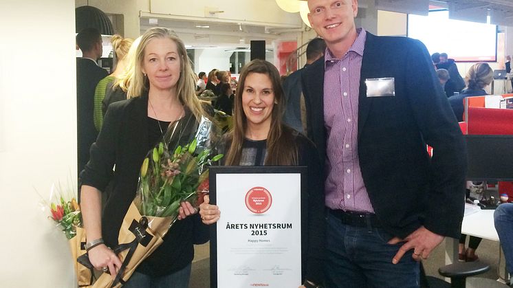 Happy Homes vinnare av Årets Nyhetsrum 2015