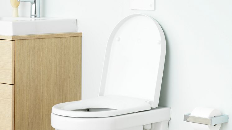 Hygienic Flush - vägghängd wc med öppen spolkant, miljö
