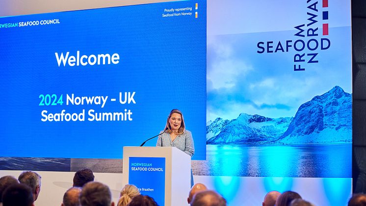 Victoria Braathen UK Director Norwegian Seafood Council welcomes delegates